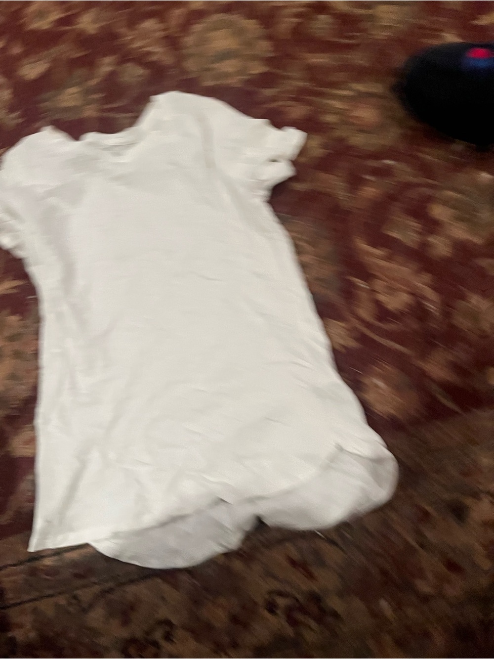 Rachel Basic White Short Sleeve Tee Size Small